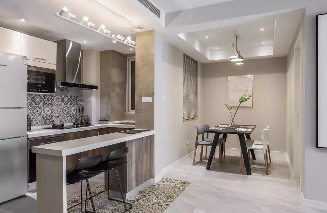 墨綠輕復(fù)古混搭北歐風(fēng)格大戶型裝修效果圖